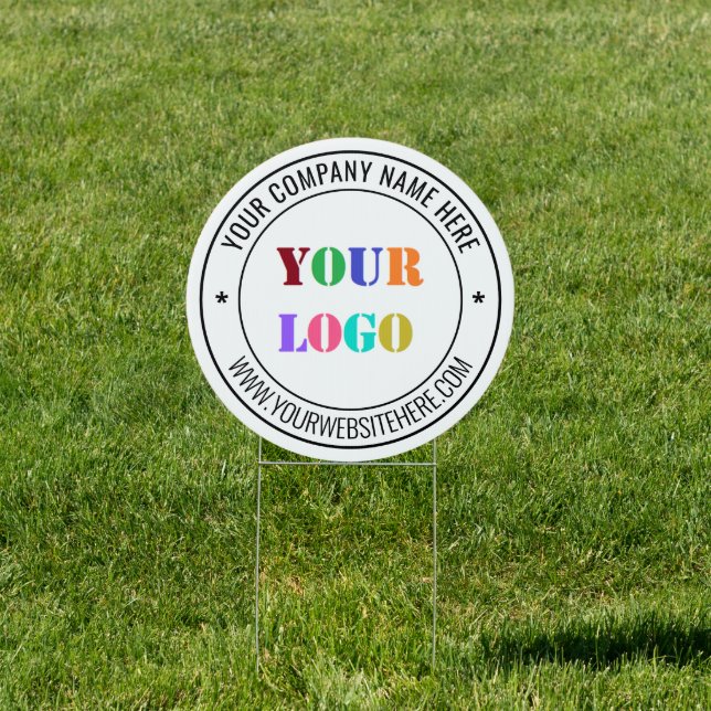 Custom Business Logo Text Outdoor Sign Template (Insitu)