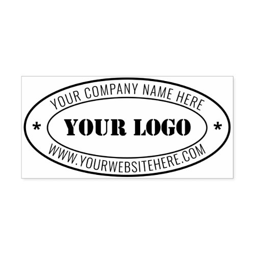 Custom Business Logo Text Oval Self_inking Stamp