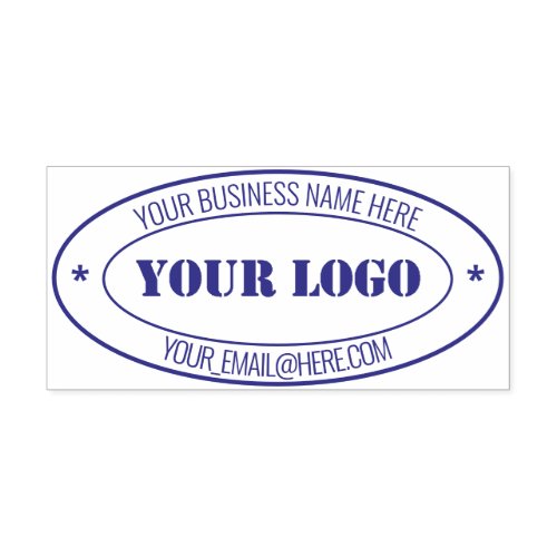 Custom Business Logo Text Oval Self_inking Stamp