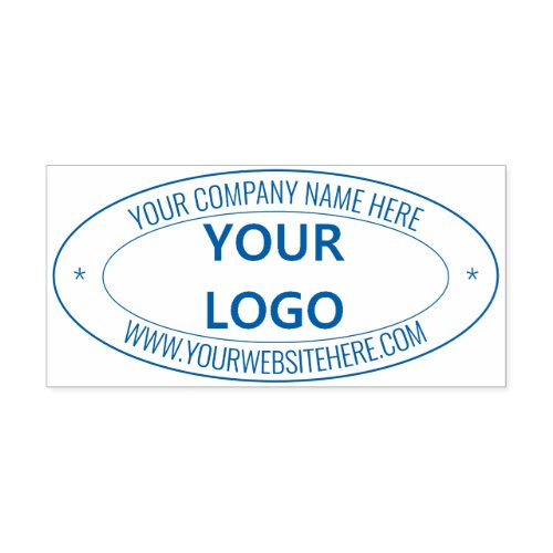 Custom Business Logo Text Oval Self_Inking Stamp