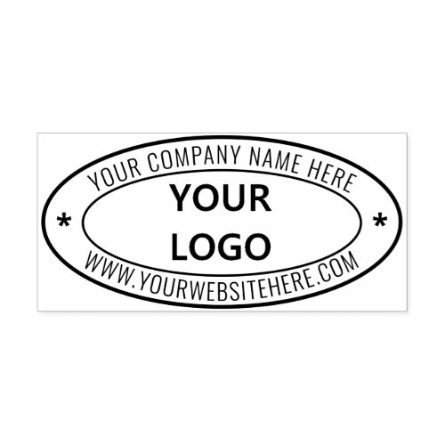 Custom Business Logo Text Oval Self_inking Stamp