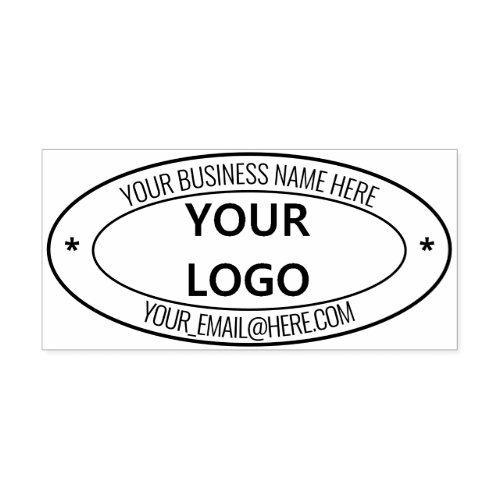 Custom Business Logo Text Oval Self_inking Stamp