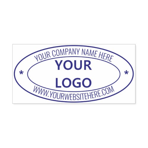 Custom Business Logo Text Oval Self_inking Stamp