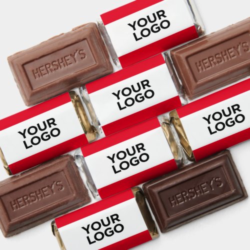 Custom Business Logo Text Party Red Chocolate Hersheys Miniatures