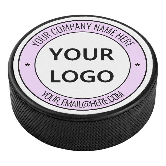 Custom Business Logo Text Personalized Hockey Puck (3/4)
