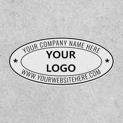 Custom Business Logo Text Personalized Oval Patch