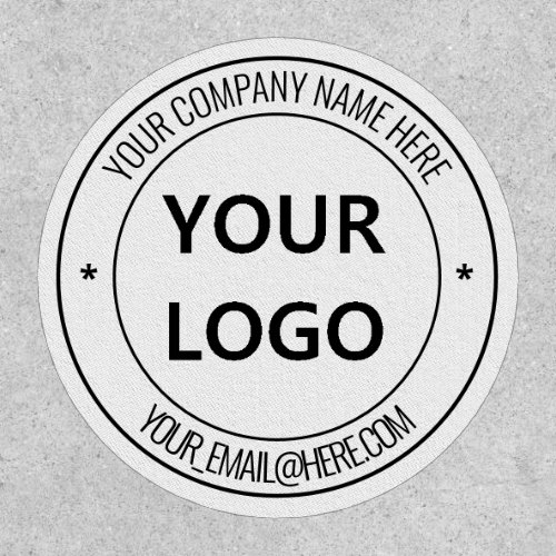 Custom Business Logo Text Personalized Round Patch
