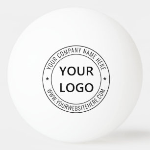 Custom Business Logo Text Ping Pong Balls Example