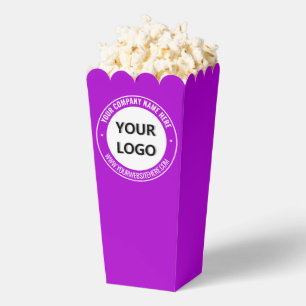 Custom Business Logo Text Popcorn Boxes Template