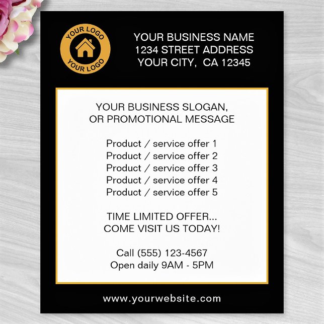Custom Business Logo Text Product Services Offer Flyer (Creator Uploaded)
