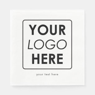Custom Business Logo & Text Professional Napkins