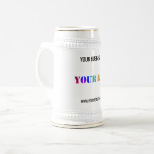 Custom Business Logo Text Promotional Beer Stein
