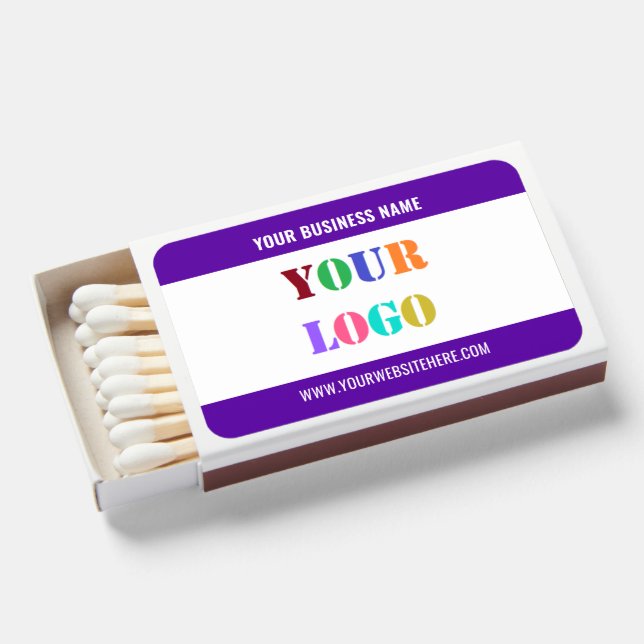 Custom Business Logo Text Promotional Matchboxes (Front Open)