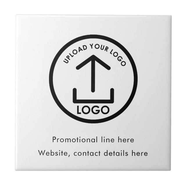 Custom Business Logo Text Promotional Professional Ceramic Tile (Front)