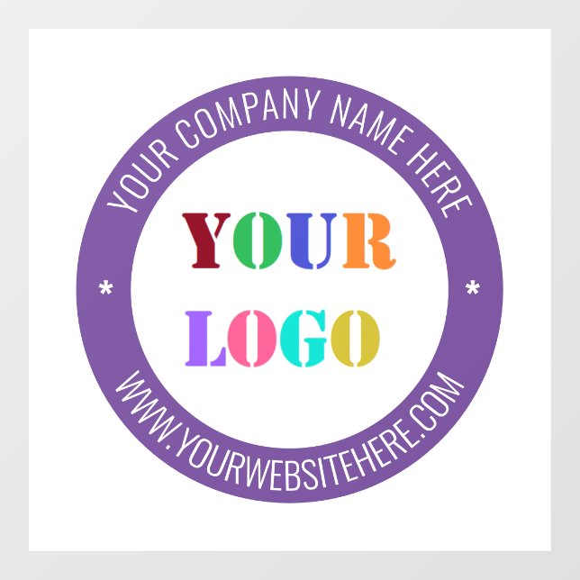 Custom Business Logo Text Promotional Window Cling (Sheet)