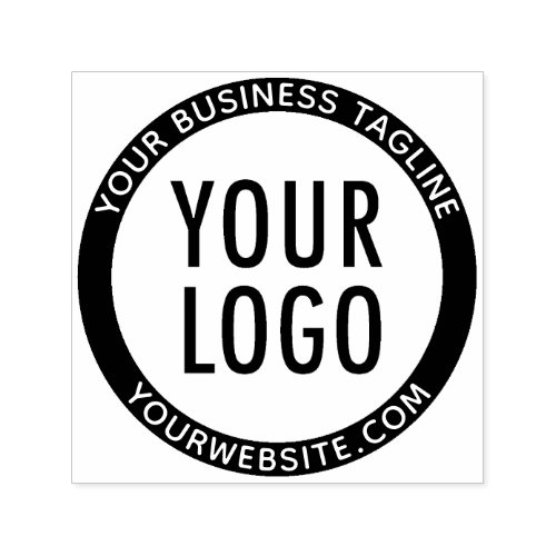Custom Business Logo  Text Round Company Self_inking Stamp