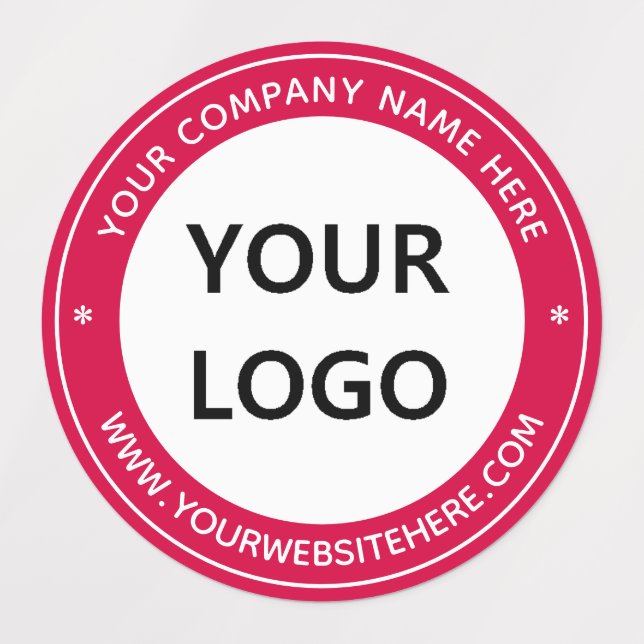 Custom Business Logo Text Round Labels Example (Design 2)