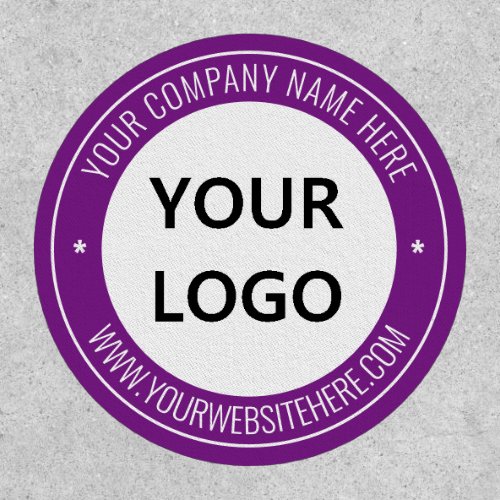 Custom Business Logo Text Round Patch Choose Color
