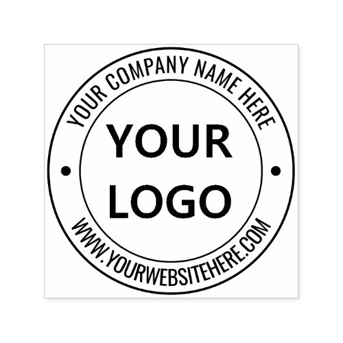 Custom Business Logo Text Round Self_inking Stamp