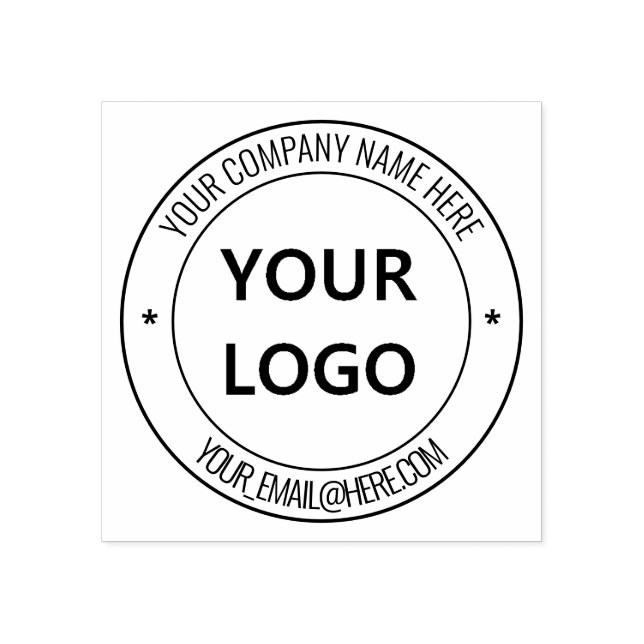 Custom Business Logo Text Round Self-inking Stamp (Imprint)