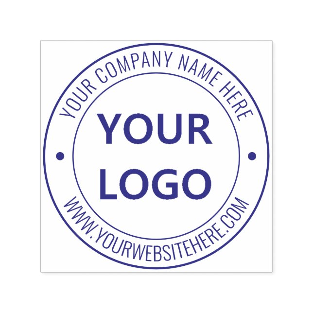 Custom Business Logo Text Round Stamp Example (Design)