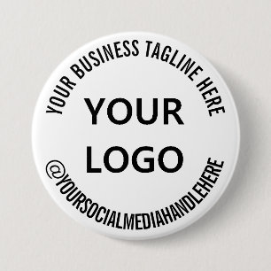 Custom Business Logo Text Social Media Button