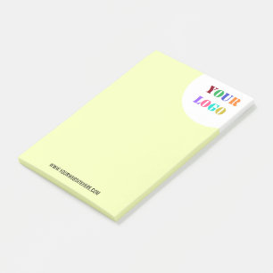 Custom Business Logo Text Sticky Notes Your Colors