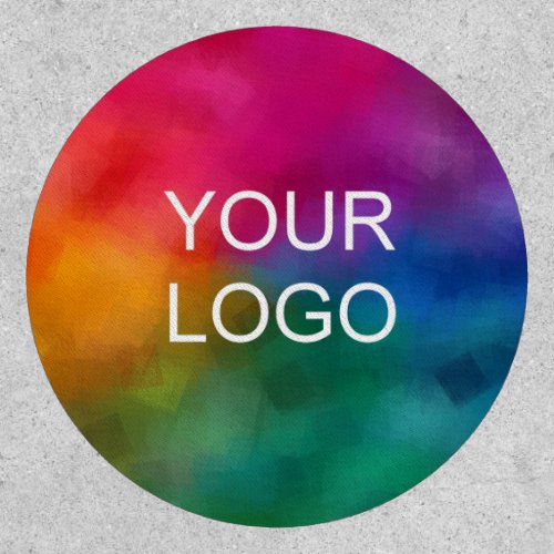 Custom Business Logo Text Template Large Circle Patch