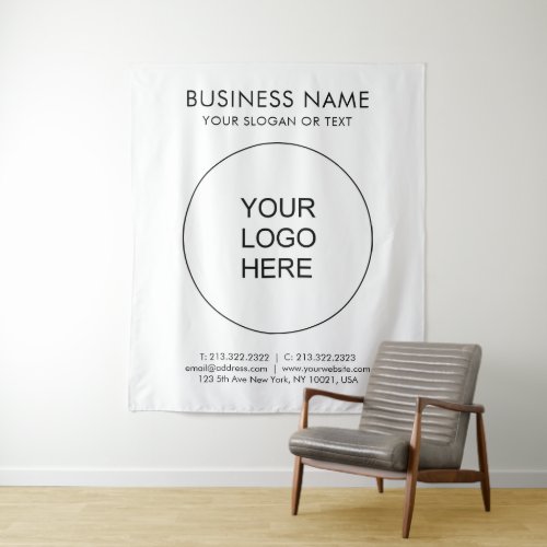 Custom Business Logo Text Vertical Large Backdrop