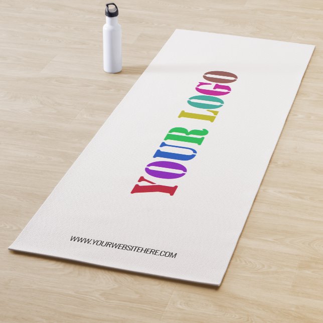 Custom Business Logo Text Yoga Mat - Choose Colors (In Situ)