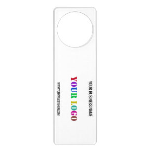 Custom Business Logo Text Your Company Door Hanger