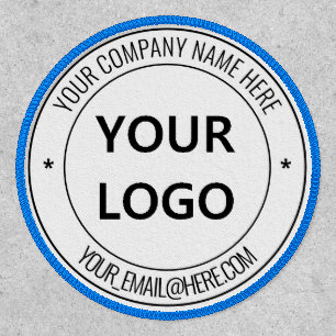 Custom Business Logo Text Your Company Round Patch