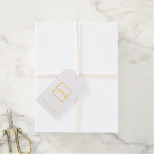 Custom Business Logo Thank You Foil Gift Tags