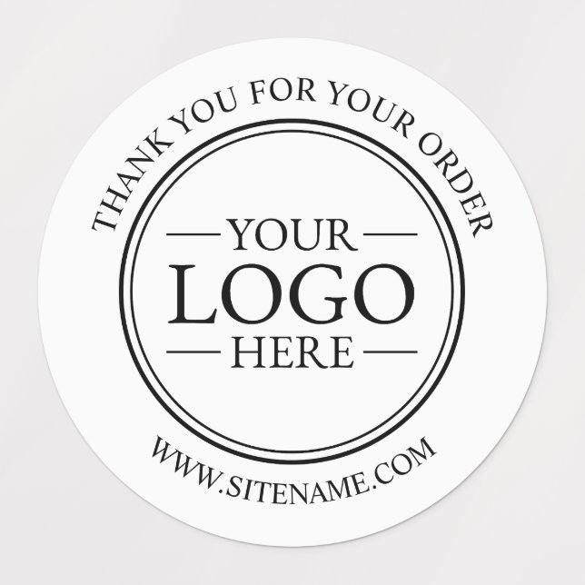 Custom Business Logo Thank You Labels (Design 1)