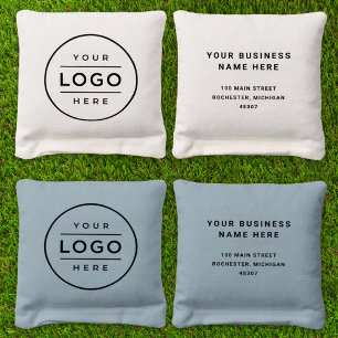 Custom Business Logo Two Sided Light Cornhole Bags