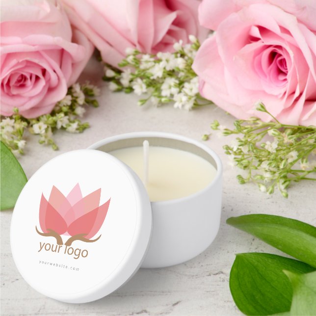Custom Business Logo Upload ID621 Mini Candle Favors (Insitu (Wedding))