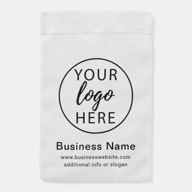 Custom Business Logo Weatherproof Garden Flag (Back)