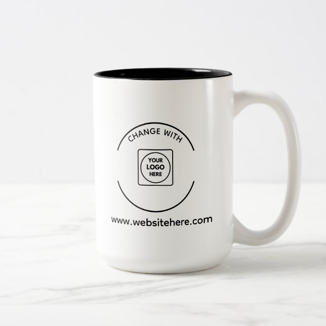 Custom Business Logo Website Branding Mug (Right)