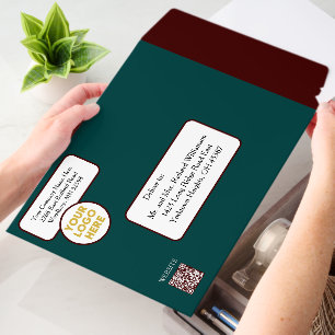 Custom Business Logo Website Phone Social Media Envelope Mailers