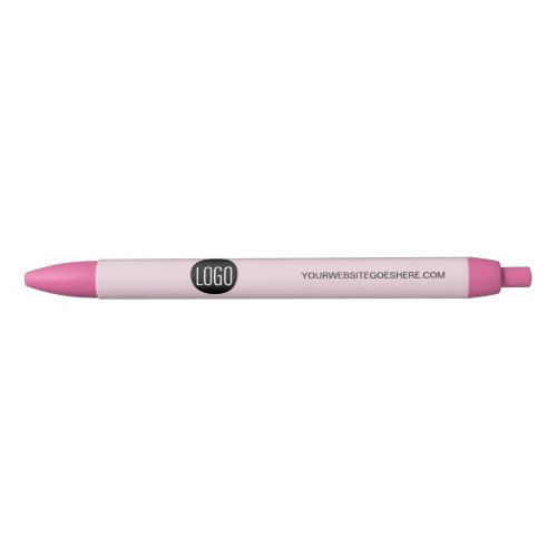 Custom Business logo website Pink Black Ink Pen