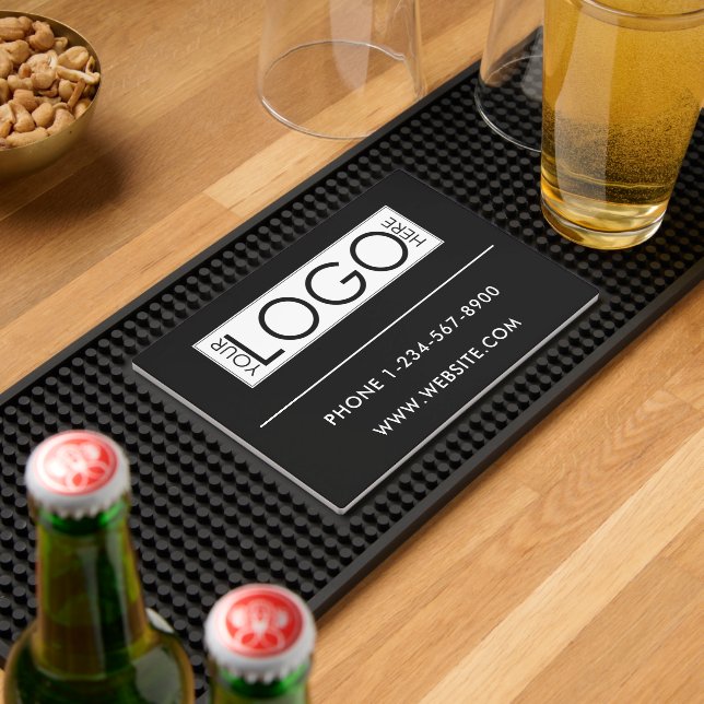 Custom Business Logo Website Professional Black Bar Mat (Insitu (Bar 2))