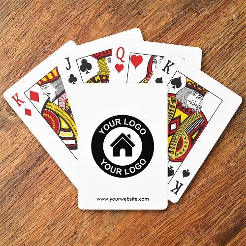 Custom Business Logo Website Promotional Playing Cards