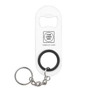 Custom Business Logo Website QR Code Branding  Keychain Bottle Opener