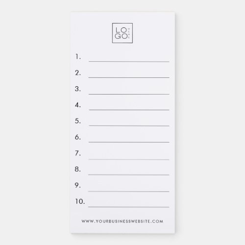 Custom Business Logo Website To_Do List Company Magnetic Notepad