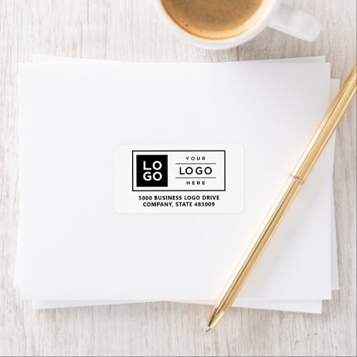 Custom Business Logo White Company Branded Address Label