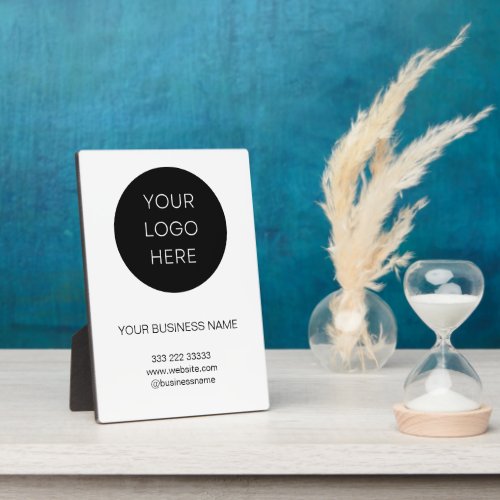 Custom Business Logo white minimalist modern Plaque