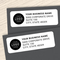 Custom Business Logo White Return Address