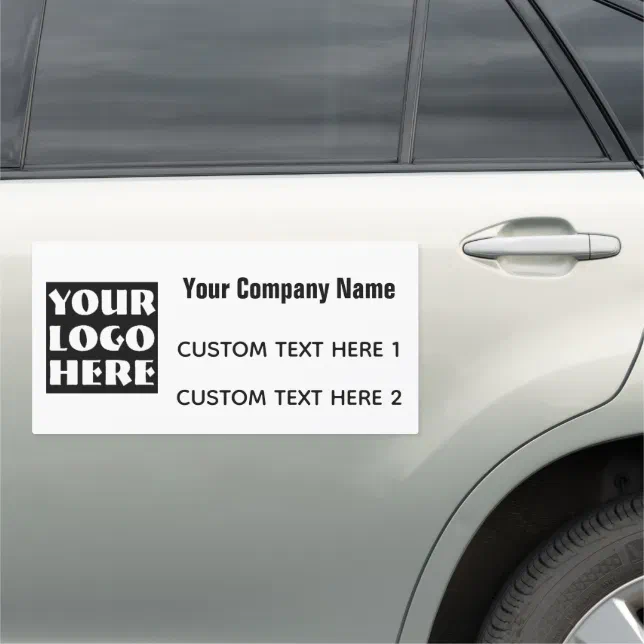 Custom Business Logo With Company Name Car Magnet | Zazzle