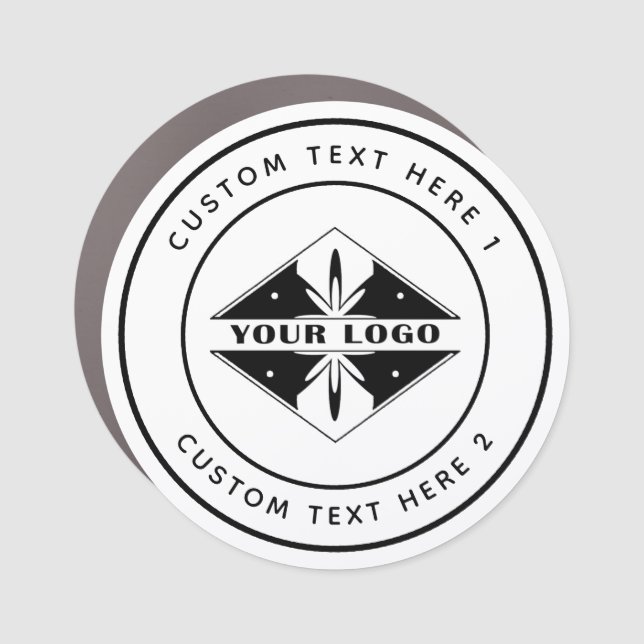 Custom Business Logo With Company Name Car Magnet (Front)