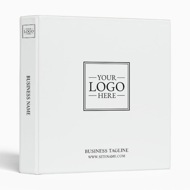 Custom Business Logo with Custom Text 3 Ring Binder (Front/Spine)